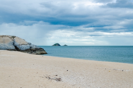 Rock on the beach so beautiful in Khao Taoの写真素材