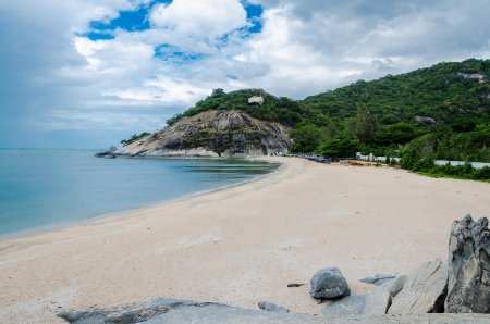 Rock on the beach so beautiful in Khao Taoの写真素材