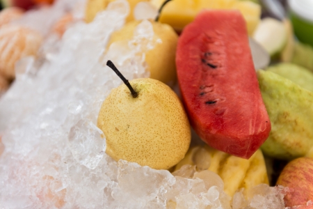 fruit on ice is beautifulの写真素材