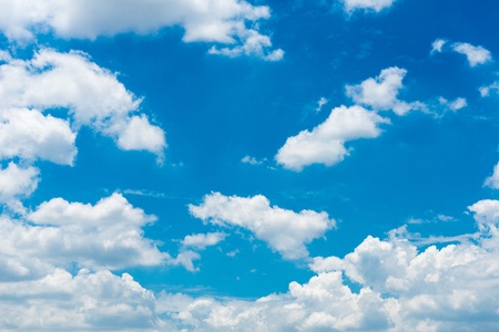 Blue sky with clouds use for backgroundの写真素材