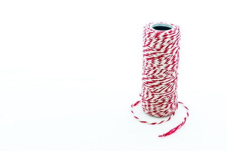Rope of a MAIL on white backgroundの写真素材