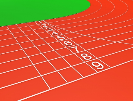 Running track 3d image for Illustrationの写真素材