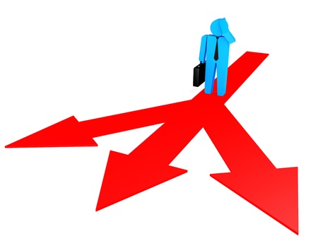 A Choice. Concept with 3d human. 3d illustrationの写真素材