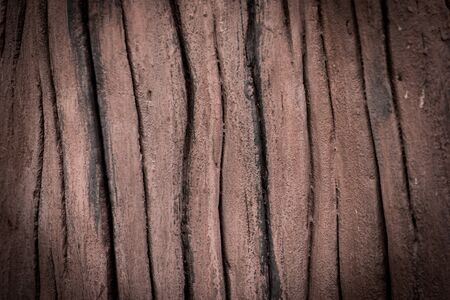 Brown wood texture Constructed with cement. Abstract backgroundの写真素材