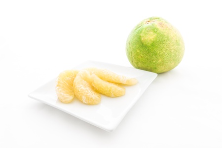 pomelo fruit on white Backgorundの写真素材