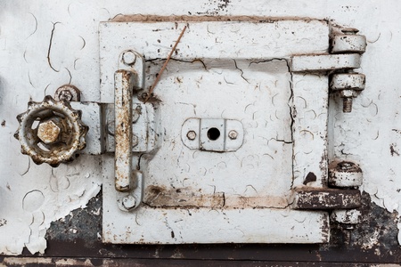 Old metal door with rustの写真素材