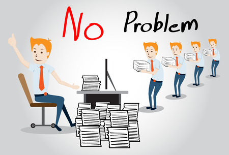 Businessman character No Problem vector illustrationのイラスト素材