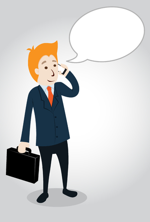 Businessman character information or Idea and question vector illustrationのイラスト素材