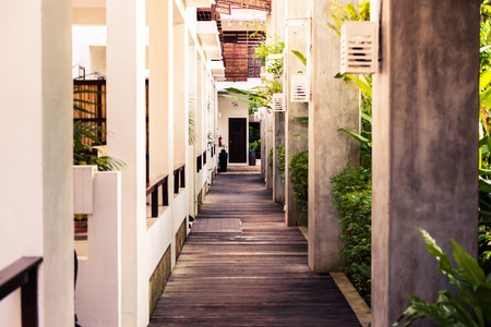 walkways front room in hotelのeditorial素材