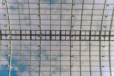 A detail of the glass roofの写真素材