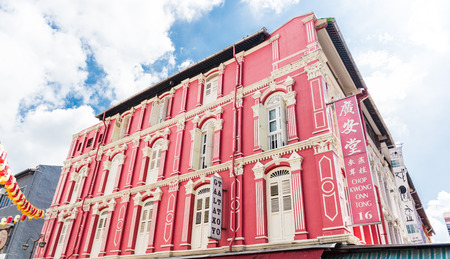 Traditional building structure in Chinatown Singaporeのeditorial素材