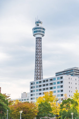 Marine Tower in yokohama, japanのeditorial素材