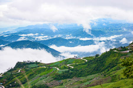 Mountain road at ( phu tubberk) in Phu Hin Rong Kla National Park, Phetchabun Province, Thailand