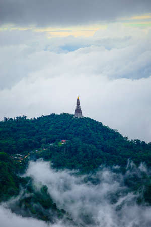 mountain and mist in Phu Thap Boek, Phetchabun Province, Thailand.の写真素材