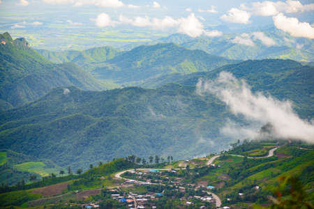 Mountain road at ( phu tubberk) in Phu Hin Rong Kla National Park, Phetchabun Province, Thailandのeditorial素材
