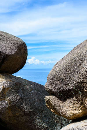 Strait between a rock background sea. nature backgroundの写真素材
