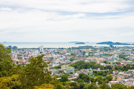 Phuket Town top view from Rang Hill, viewpointの写真素材