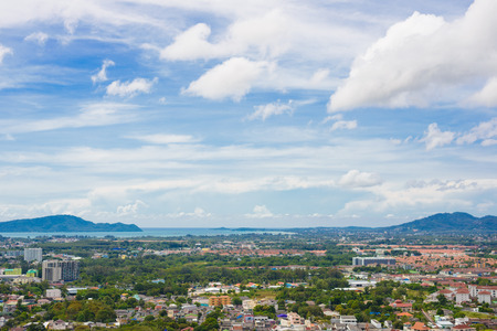 Phuket Town top view from Rang Hill, viewpointの写真素材
