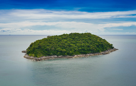 View from Yanui Beach from sunset viewpoint, Phuket, Thailandの写真素材