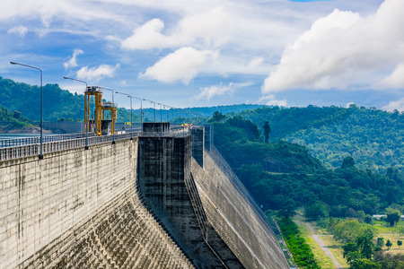 ridge of Khun Dan Prakan Chon Dam, Nakhon Nayok, Thailand