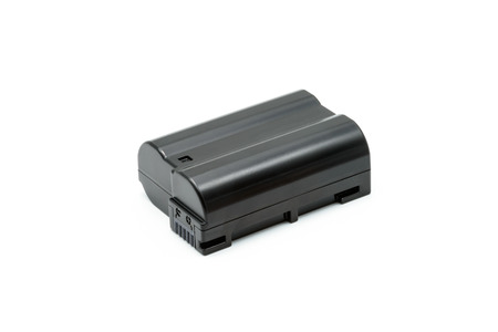 Black Lithium Ion Battery Pack Isolated on White Background