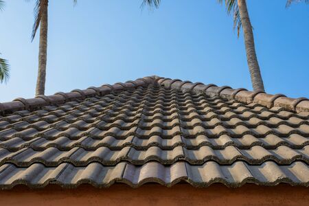 roof tile on residential building construction houseの写真素材