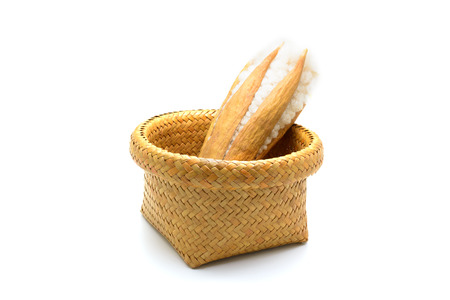 Kapok, Ceiba pentandra or White silk cotton tree( Ceiba pentandra (L.) Gaertn. Wong) Bombacaceae. kapok seeds with white fiber for making pillow isolated on white backgroundの写真素材