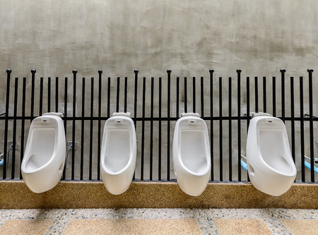public toilet room - comfort male Toilet Urinal, white urinals in public toilet,Restroom ,Water Closet.の写真素材