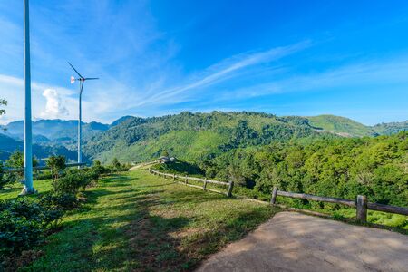 Landscape of  Tea plantation 2000 at Doi Ang Khang , Chaing Mai, Thailandの写真素材
