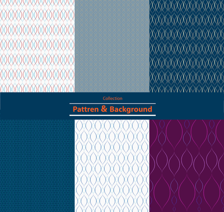 Collection of Retro different vector seamless patterns tiling. Can be used for wallpaper, pattern fills, web page background, cloth, textures ornamentsのイラスト素材