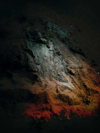 Sky view on sand mound