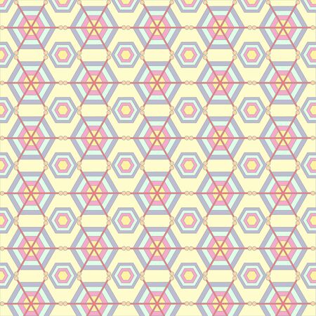 Hexagons texture. Seamless geometric pattern. Vector art.