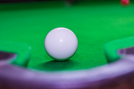 Snooker ball on snooker tableの写真素材