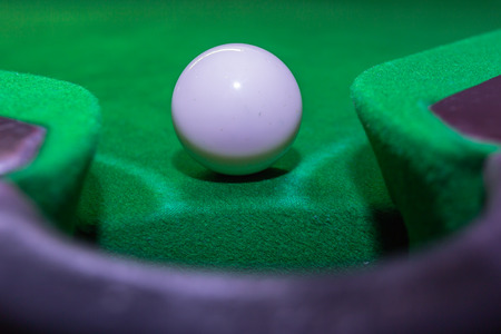 Snooker ball on snooker tableの写真素材