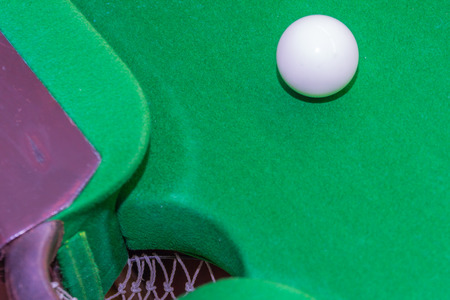 Snooker ball on snooker tableの写真素材