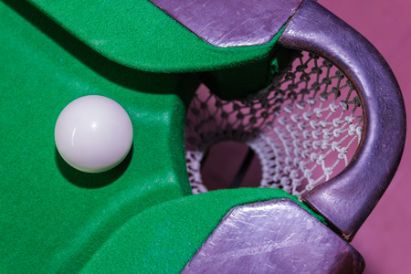 Snooker ball on snooker table