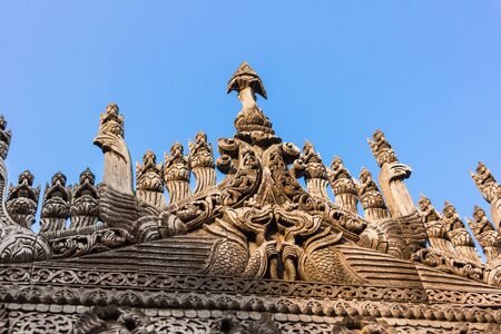 Shwenandaw Kyaung Temple or Golden Palace Monastery in Mandalay, Myanmar