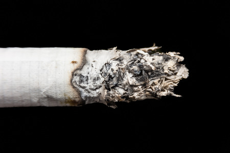 cigarette isolate on black backgroundの写真素材