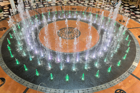 Alley of fountains,bangkok,thailandの写真素材