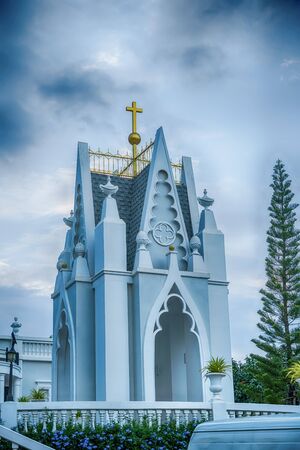 HDR church in thailandの写真素材