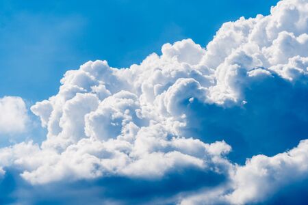 High detail cloud on blue sky backgroundの写真素材