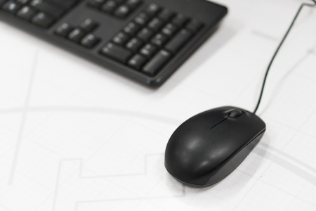Computer mouse and keyboardの写真素材