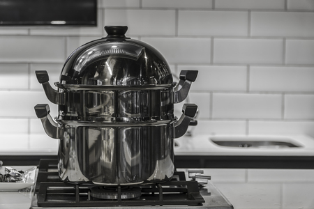 Typical kitchen of a restaurant in operation