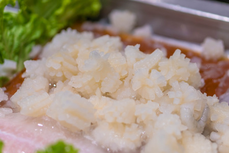 Figured carved slices of squid .の写真素材