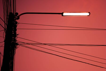 Street light in evening.の写真素材