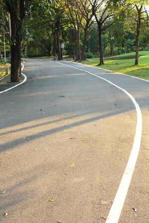 Bicycle road in the parkの写真素材