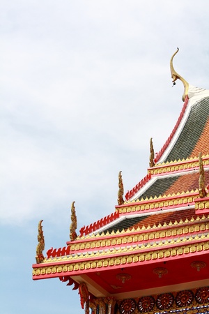 Thai temple roof ornamentの写真素材