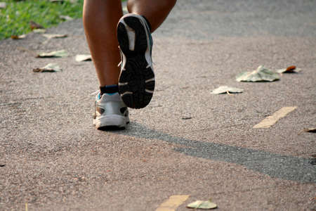 runner running on the road