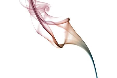 Abstract colorful smoke on white backgroundの写真素材