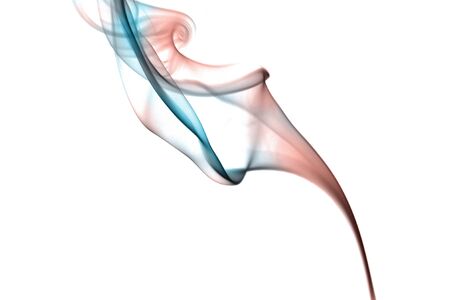Abstract colorful smoke on white backgroundの写真素材